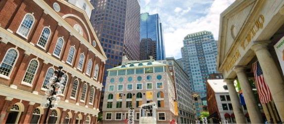 波士顿的法尼尔大厅市场和昆西市场